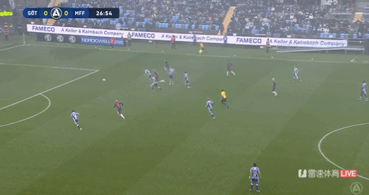 ⚽瑞典超半场：贾格纳主罚任意球打高，哥德堡暂0-0马尔默